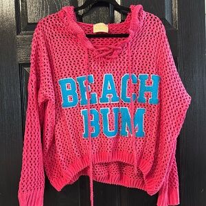 Judith March Beach Bum Pink Pullover